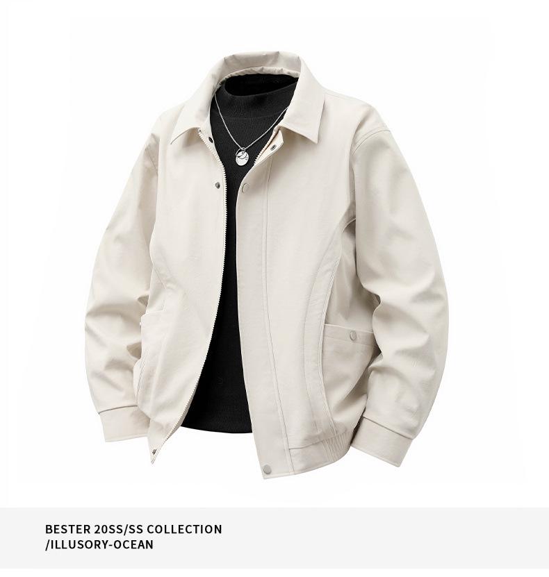 Chaqueta de Solapa Casual Americana de Moda para Hombre - Ropa de Trabajo de Piloto de Primavera, Tallas Grandes Disponibles