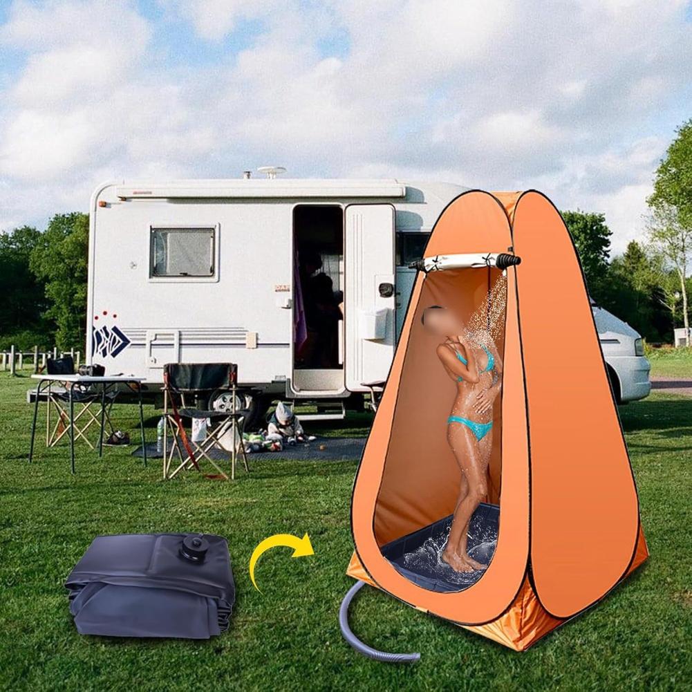 Lightweight Foldable Shower Base Tray with Drain Hose for Outdoor Camping and Portable Home Use Easy to Carry and Store