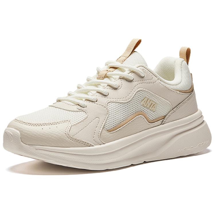 New Anta Life Collection Shock Absorbers Slip Resistant Low Top Casual Shoes Women's Beige 922438808-1