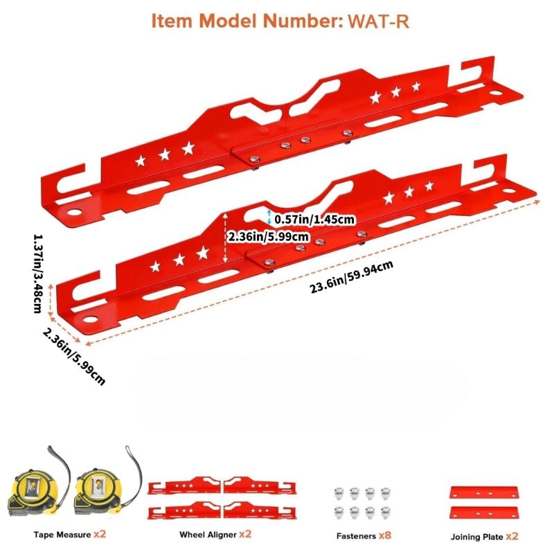 Heavy Duty Toe Alignment Tool Plates Universal Fit Garage Alignment Equipment Tool for Precise Wheel Distance Readings