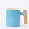Simple International Wooden Handle Ceramic Mug Milk Coffee Tea Cup Event Gift