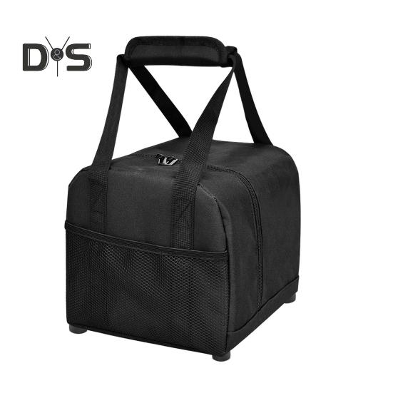 

Сумка для шаров для боулинга, переносная сумка для одного мяча с мягким держателем и сетчатым карманом, небольшой чехол для шаров для боулинга для мужчин, подарки чёрный