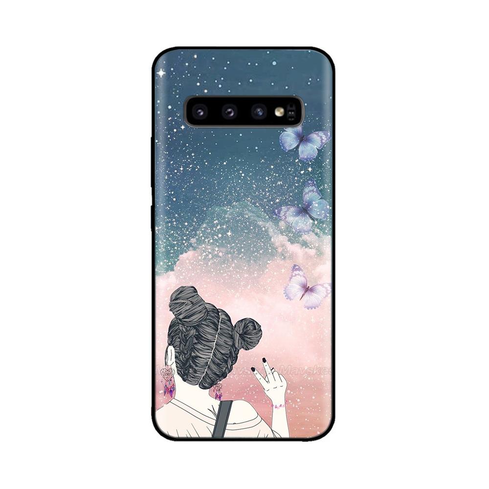 For Samsung S10 Plus Case S10 Silicone Fashion Back Cover Cases For Samsung Galaxy S10 S10E S 10 S10plus Protective Back Cover