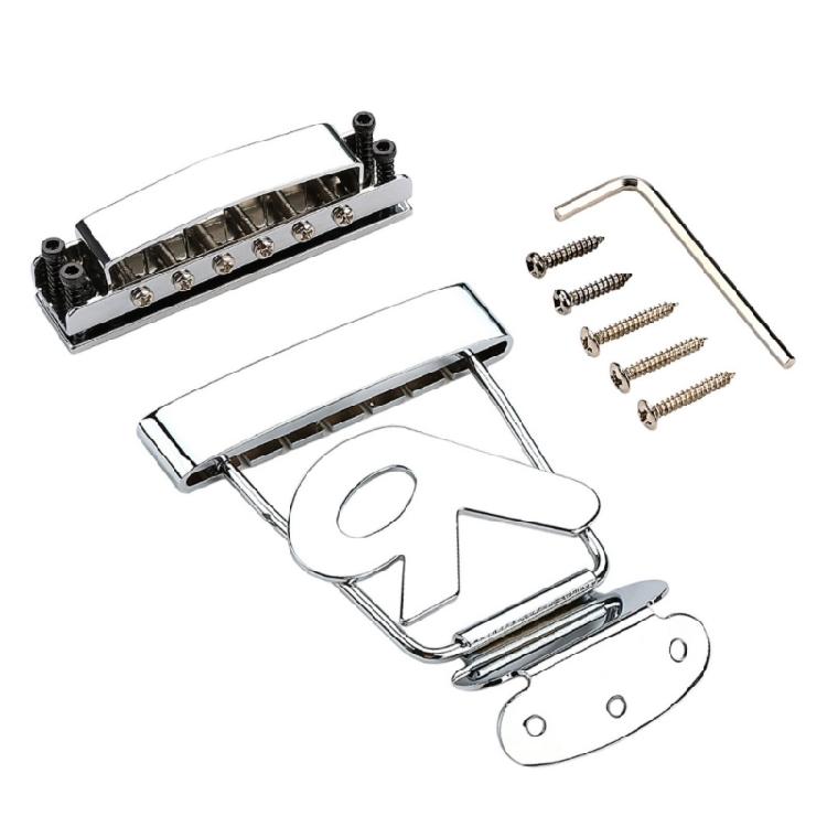 6 String Guitar Trapeze Tailpiece with Bridge Cover And Base Plate Electric Guitar Tailpiece Guitar Replacement Part