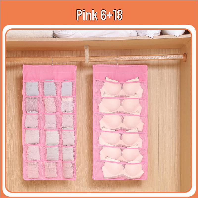Dual-Sided Underwear Hanging Organizer for Wardrobe & Dorm