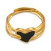 Drip Love Ring Titanium Steel Plated 18K Gold Niche Design Ring