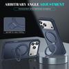 For iPhone 17 Pro Shockproof Case TPU+PC Phone Cover Compatible with MagSafe Rotating Kickstand