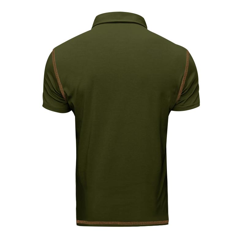 Men's Polo Shirt Summer Solid Color Button Pocket Short Sleeve Polo Shirt Street Stroll Fashion Casual Collar T-Shirts