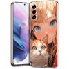 Cartoon Funny Boy Girl Couple Phone Case For Samsung Galaxy S24 Ultra S23 FE S22 S20 S21 5G S10 S9 Plus S10E S8 Soft Clear Cover