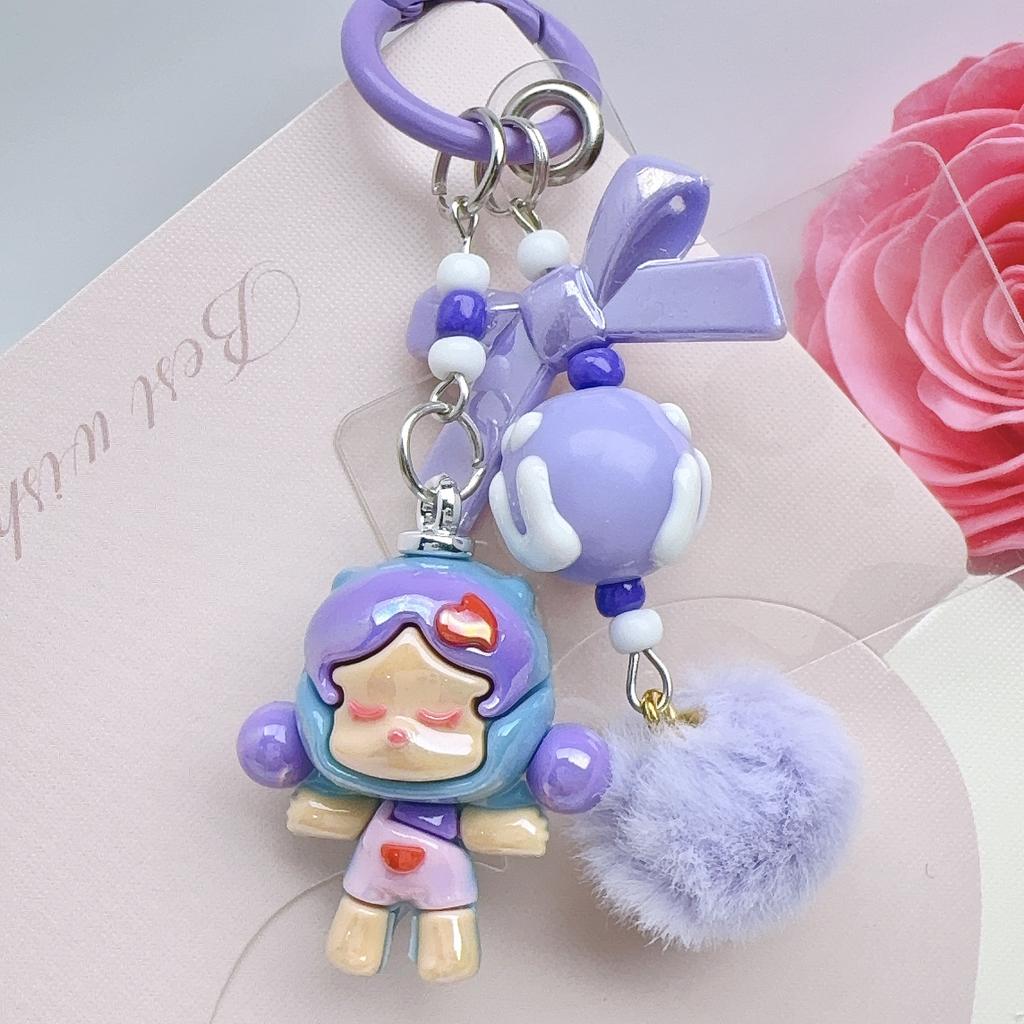 SP Girl Cute Grain Mobile Phone Pendant Gasket Electroplating Cute Grain Bag Pendant Keychain