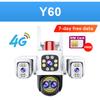 YOOSEE Y60 Cctv Camera 6MP 3 Lens 3 Screens 4G Outdoor Waterproof IP66 Connect Cellphone CCTV With Audio And Speaker Wireless Wifi Connect 360 Home