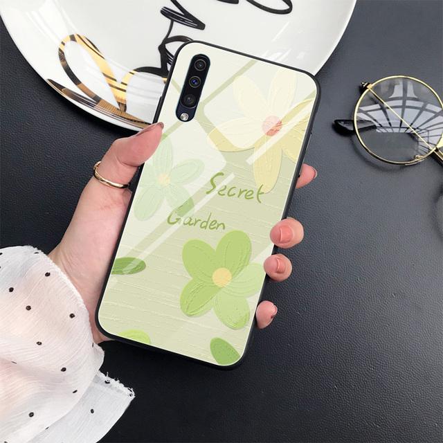 Flowers And Plants Case For Samsung Galaxy A71 A72 A70 A73 A53 A13 5g A03 A22 A21s A03 Core A42 A52 Glass Cover Coque Capa