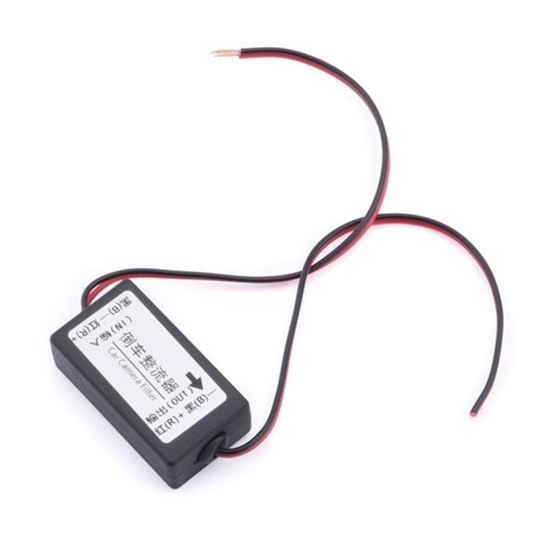 12V for DC Power Relay Capacitor Filter Rectifier for Car Rear View Backup Camera Auto Car Eliminate Interference Connec