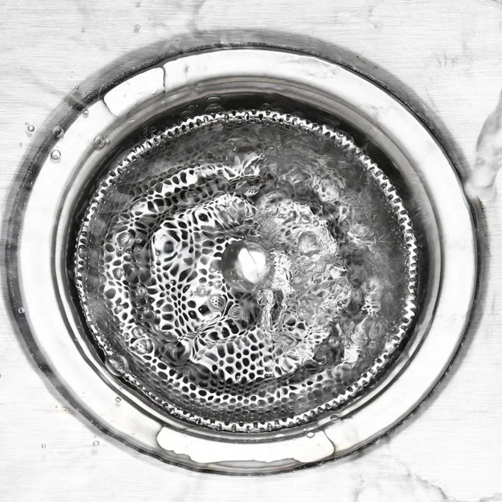Sink Strainer Stainless Steel Drain Filter for Kitchen Bathroom Bathtub Toilet Basins Fine Mesh Debris Catcher No Tools Needed
