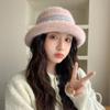 Warm Basin Hat  Sweet and Versatile Roll Brimmed Hat for Women Autumn and Winter Fashionable and Casual Face Showing Small Woolen Hat