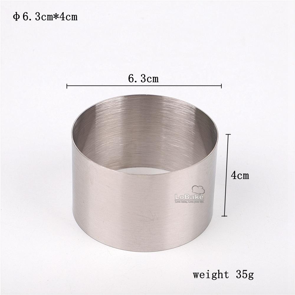 10pcs/lot Diameter 5cm 6.3cm round shape various height stainless steel mousse cake ring mini tiramisu molding cutter DIY baking