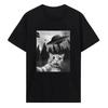 Lustige Gangster Schwarz-Weiß Bewaffnete Katzen Meme Grafik T-Shirts Herren Damen Vintage Mode Baumwolle Kurzarm T-Shirt