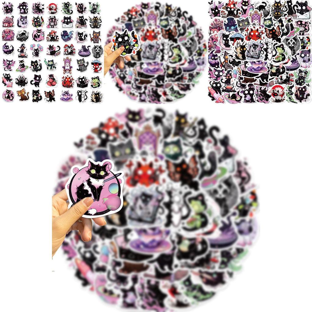 Cute Cartoon Cat Sticker Set Decorate Your Guitar Notebook And Luggage