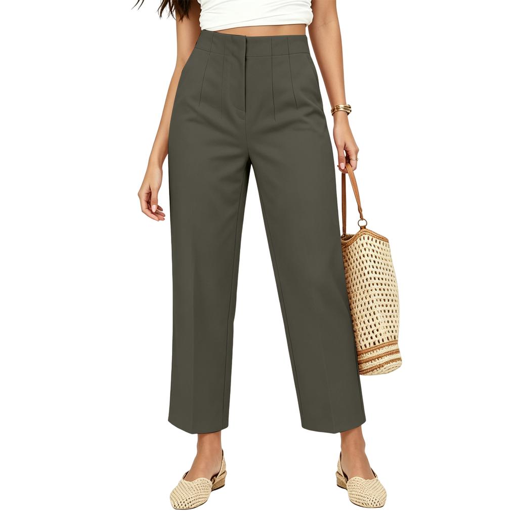 Women's Straight Leg Casual Long Pants for Everyday Wear