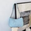 Textured Diamond On the New Casual 2025 Spring New Solid Color Fashion Trend Foreign Style Portable Underarm Shoulder Women's Bag