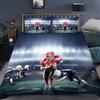 3D Print Rugby Sports Duvet Cover Set, American Football Bedding Set Queen Fashion 3pcs Comforter Microfiber Quilt Cover Double