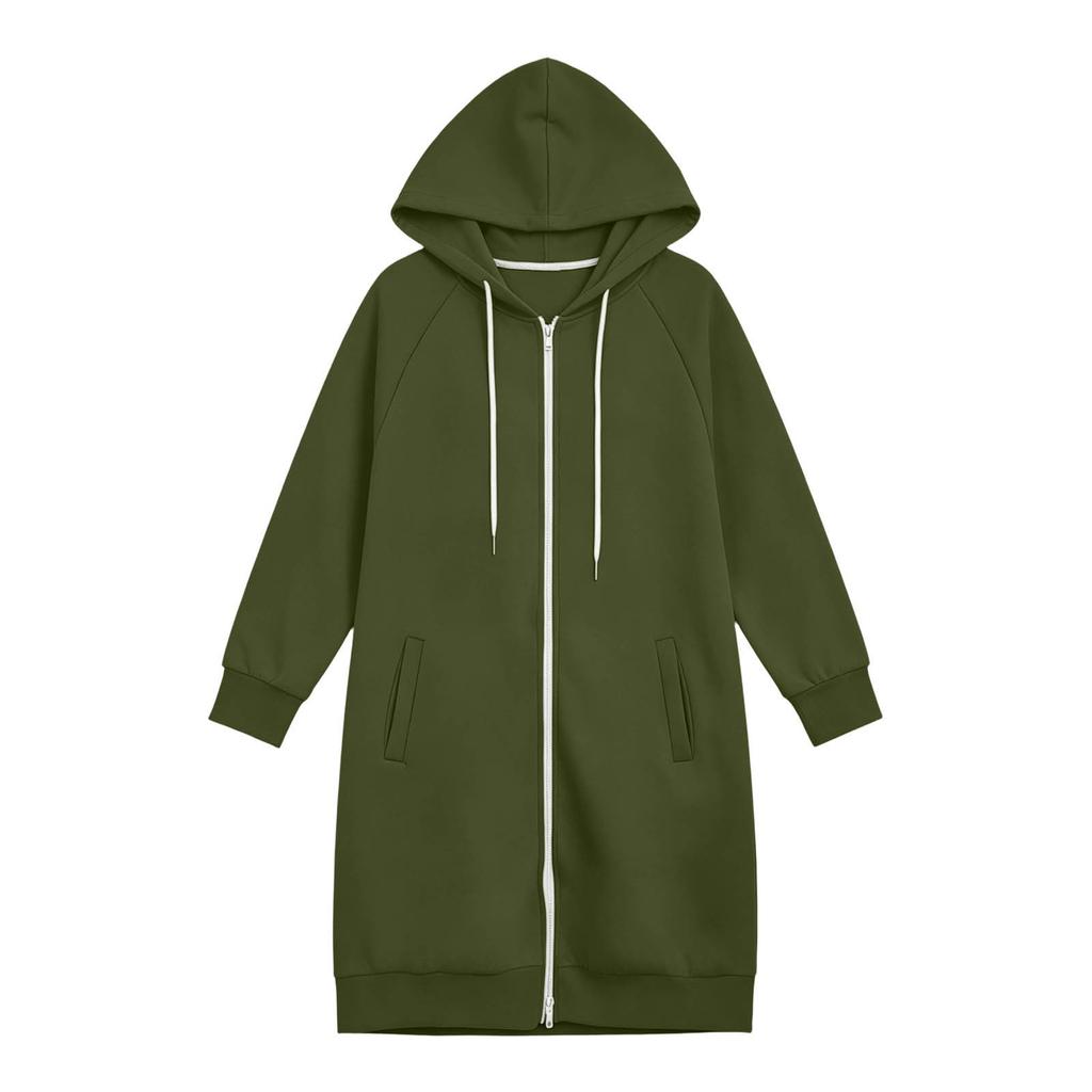 Women's Zip Up Hoodie Color Long Sleeve Hooded Sweatshirt Jacket with Pockets