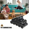 15 Rolls (225pcs) Dog Poop Bag Disposable Pet Garbage Bag Dog Garbage Bag Design Pet Poop Cleaning Bone Bag Dispenser Tool