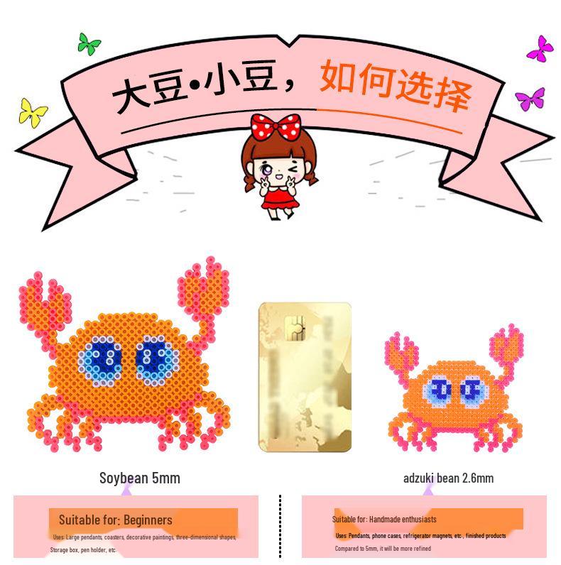 96 Colors 2.6mm Perler Beads Refill Pack - DIY Craft & Educational Toy Set