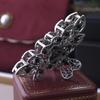 New European Style Stacked Flower Large-size Hair Clip Alloy Grip Clip Retro Diamond Hair Accessories
