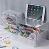 **Innovative Clear Slanted Pen Holder: Desktop Organizer for Students**