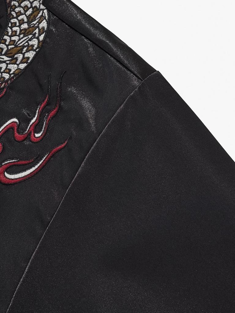 Huaxia Junpin Men's Chinese Embroidery Dragon Baseball Jacket A091