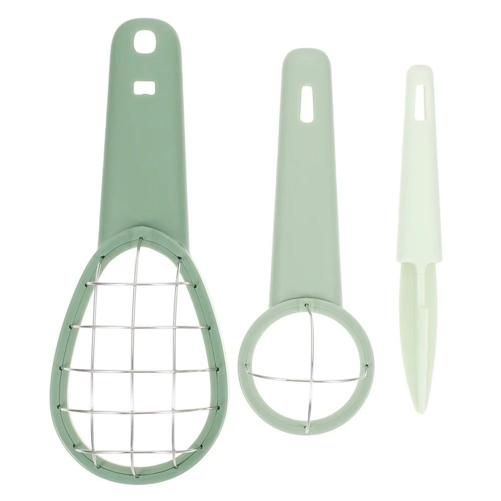Stainless Steel Avocado Cutter Plastic Melon Cutter Slicer Fruit Corer Avocado Peeler Fruit Salad