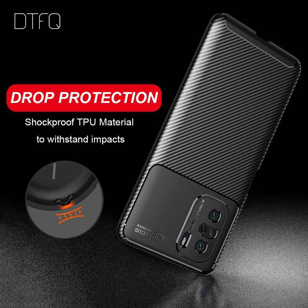For POCO F3 Case Soft Carbon Fiber Case for Xiaomi POCO X3 NFC Funda Silicone Case for POCO X3 Pro Shockproof Case for POCO F3