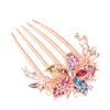 Hair Comb Flower Leaf Rhinestones Ladies Exquisite Long Lasting Hair Fork Hair Accessories