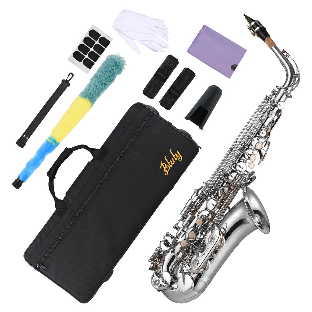 Btuty Eb Alto Saxophone Brass E Flat Sax 802 Key Type for Student Beginner Professional Natural