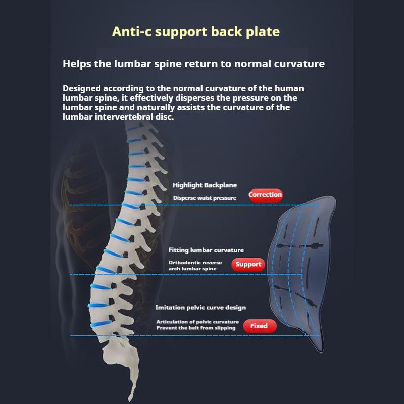 Lumbar Support Belt for Lower Back Pain Relif, Back Brace Waist Trainer Belt, Back Brace with Adjustable Drawcord Compression Pulley System