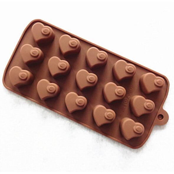 Heart Silicone Chocolate Mold 21x10x1cm Candy Jelly Ice Cube Tray Baking Supplies Original Deals