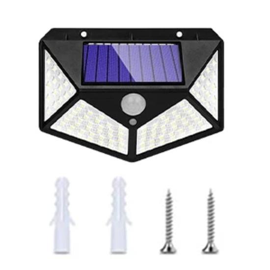 Solar Light Outdoor 100 LED Solar Lights with Motion Sensor 3000LM Waterproof IP65 Solar Powered Wall Light for Garden Yard Path