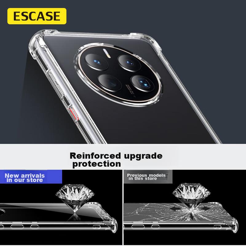 Huawei Mate50 Pro Phone Case, Mate50 Pro Full Protection Shockproof Soft with Air Cushion, Dual Material Anti-Drop German Bayer TPU, High Transparency