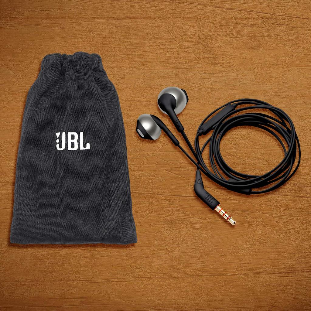 JBL T205 Wired Earphones with Mic (Black)