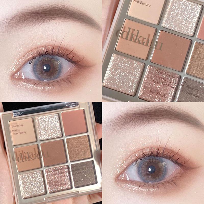 Dikalu Bling Christmas Limited Edition Ice Princess 9-Color Shimmer Eyeshadow Palette 25 Snowball
