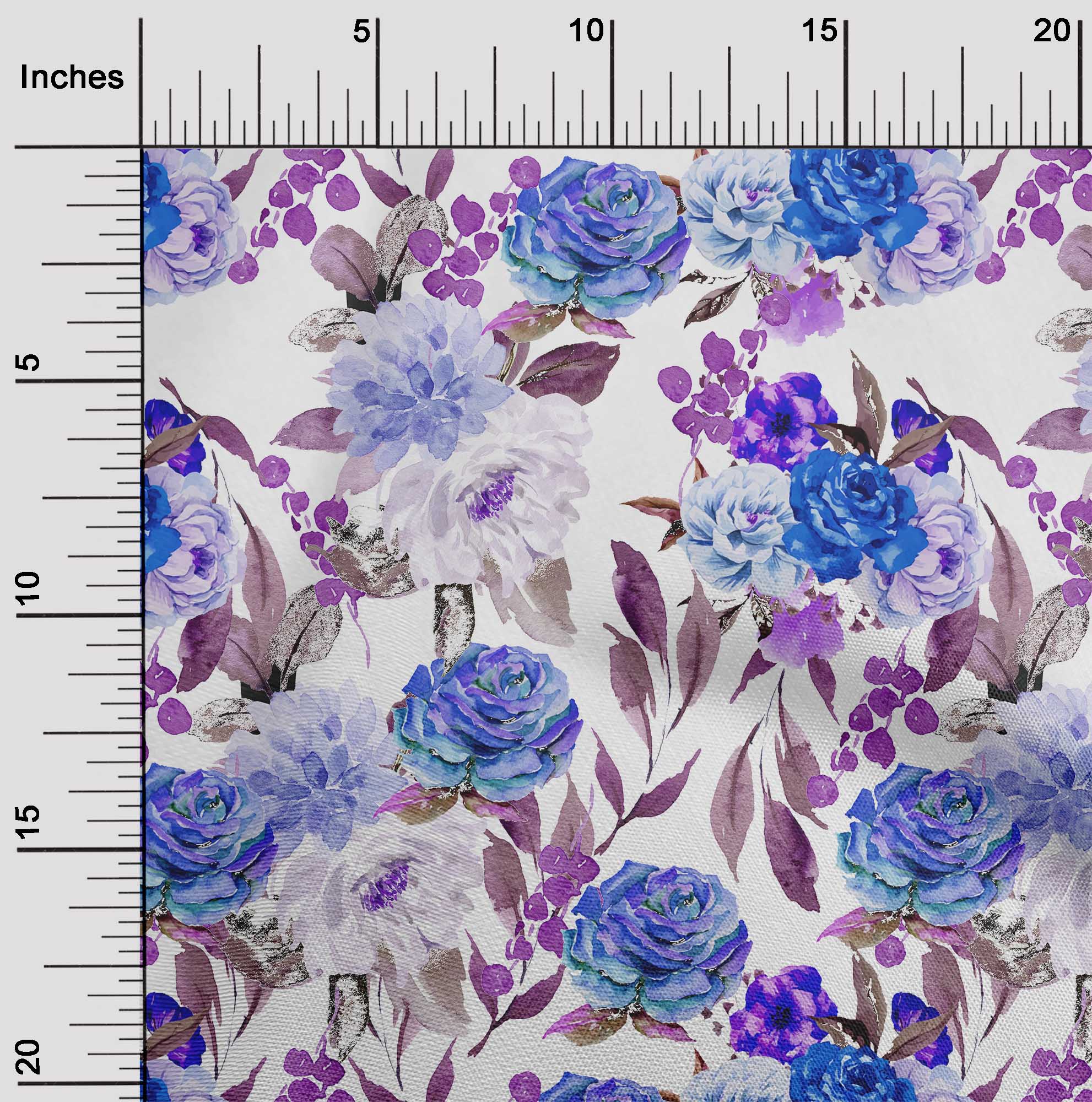 

OneOone Cotton Flex Green Fabric Florals Одяг своїми руками Тканина для стьобання Тканина з принтом на ярди 40 дюймів 42 Inch Wide - Viscose Chiffon фіолетовий