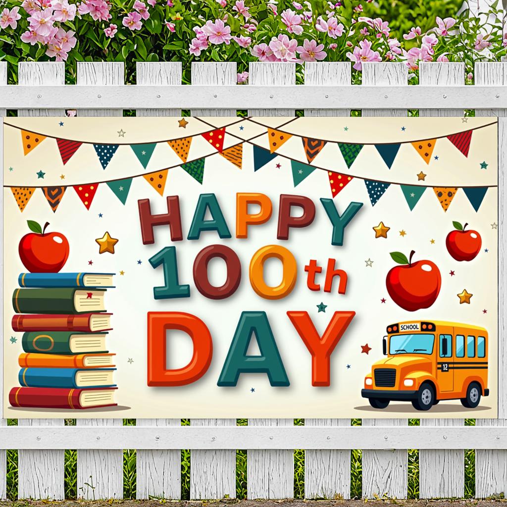 Eco-friendly School Celebration Vibrant Durable Reusable Banner Thematic Classroom Decor for Parties
