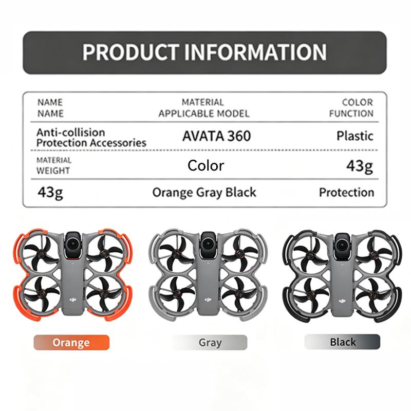 Propeller Guard Bumper for Dji Avata 161 Impact Protectors Anti-collision Bumpers Propeller Protection Guard Drone Accessories