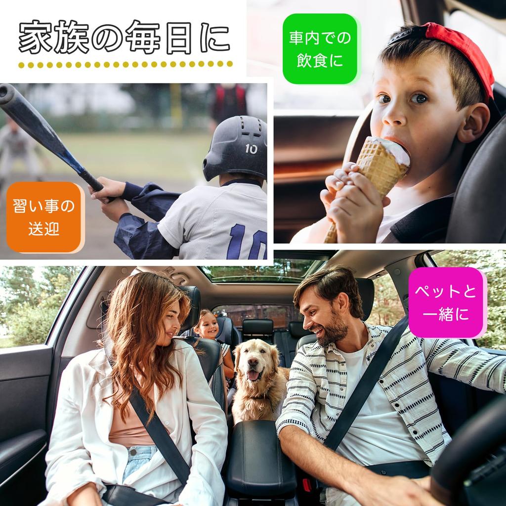 kashiwise Rear Seat Covers Waterproof Stain Resistant Soft Fabric Non-Slip One Size Fits All Washable (Black)