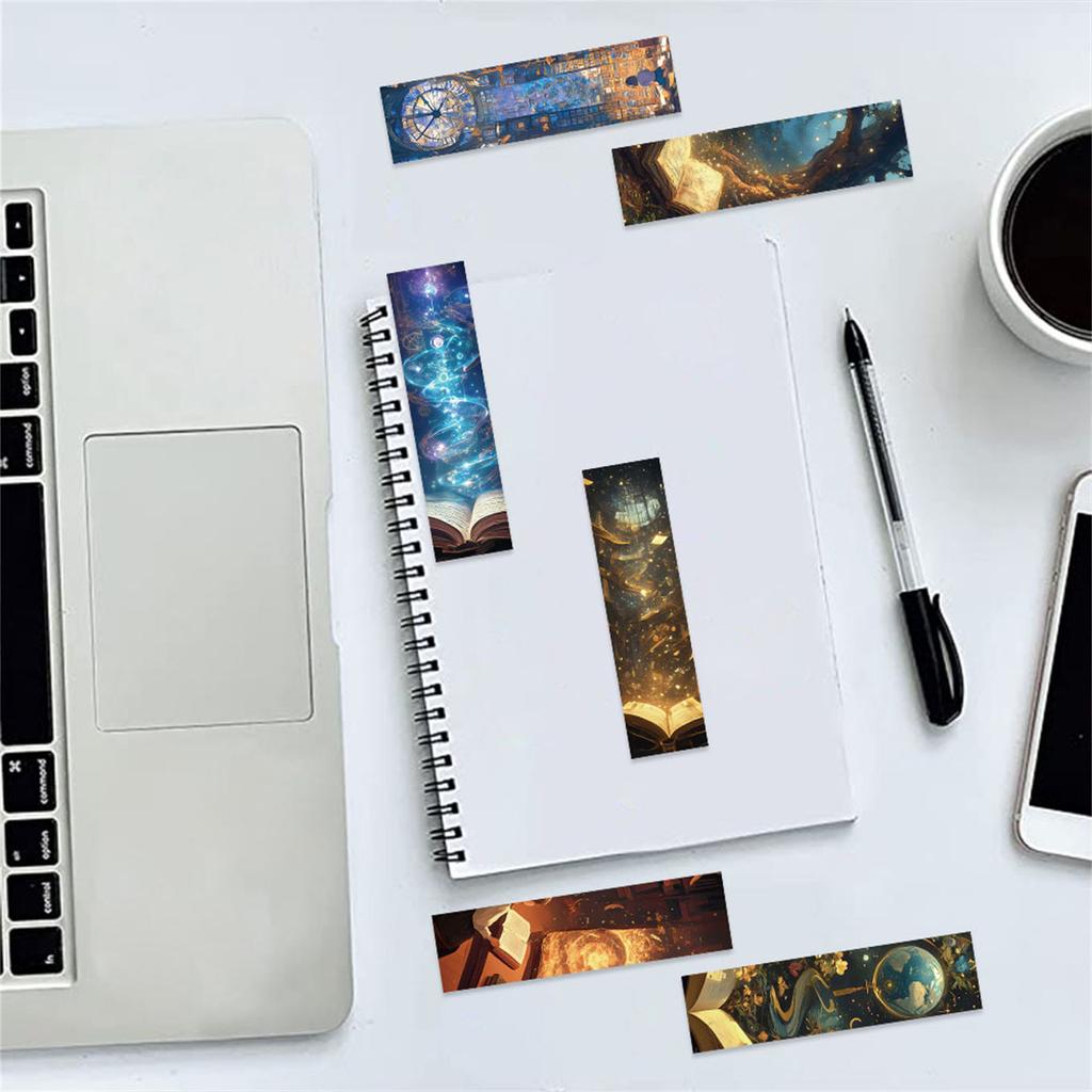 30 Sheets/Set Creative Bookmarks Fantasy Reading Book Marker Aesthetic Paper Bookmarks Page Marker for Teacher Student