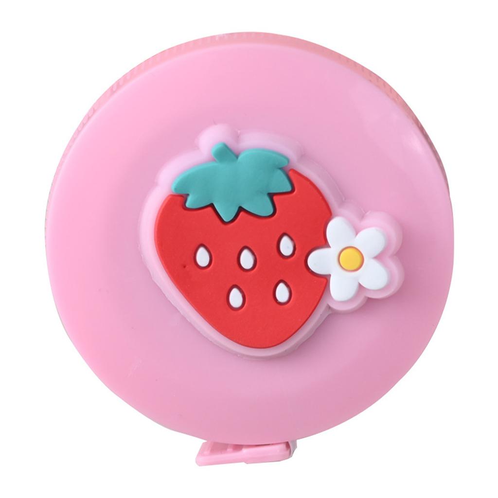 150cm Mini Retractable Tape Measure Cute Floral Strawberry Design Sewing Ruler for Home Crafts and Outdoor Activity