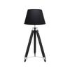 Lett - Trépied Bois 145 - Lampadaire Ajustable - Style Scandinave - Abat-jour Coton - Pied En Pin
