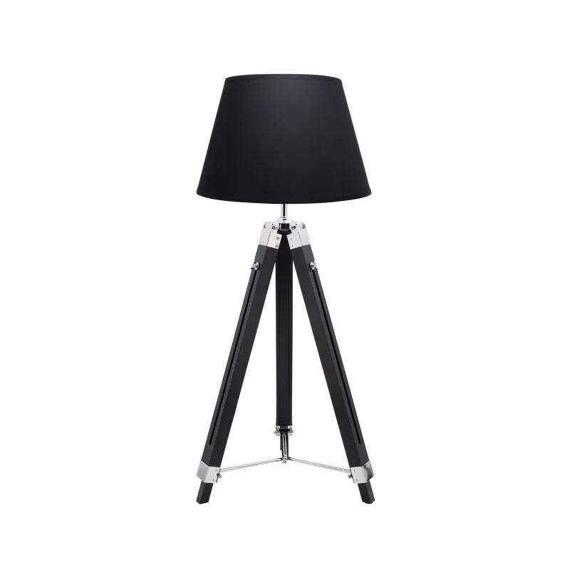 Lett - Trépied Bois 145 - Lampadaire Ajustable - Style Scandinave - Abat-jour Coton - Pied En Pin