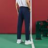 Li-Ning Solid Color Mid Waist Straight Leg Casual Pants Unisex Pants Ink-Blue AKLU495-2